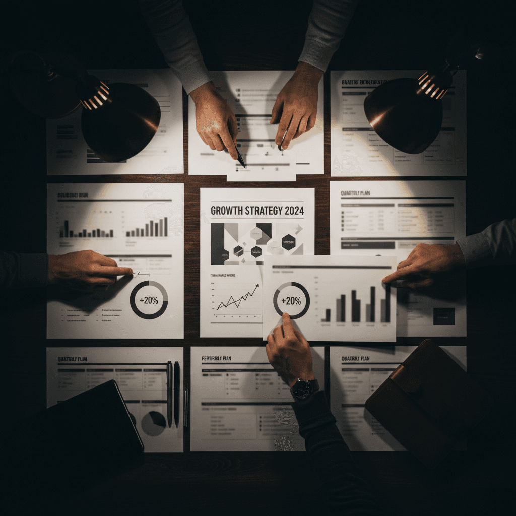 Organized strategic planning documents and business metrics